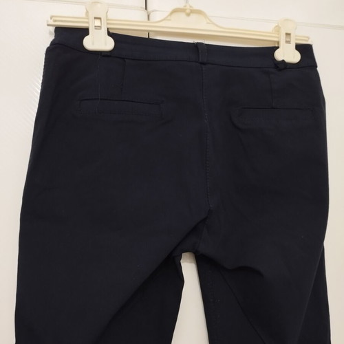Women's dark blue chino pants used, slim fit, size M