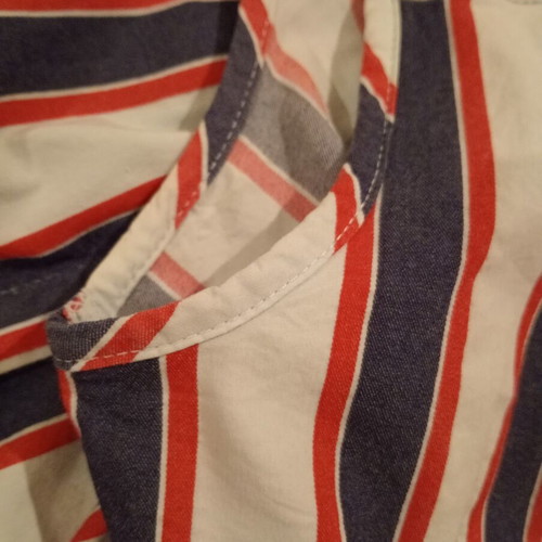 Next sleeveless striped blouse like new, UK 10, blue and red