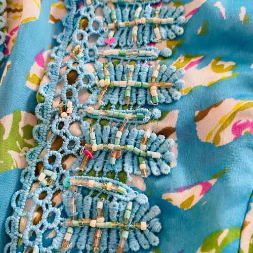 Antica Sartoria Positano style tunic with bead embroidery