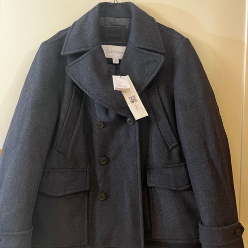 Calvin Klein navy coat new gray, size L