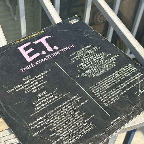 E.T. The Extra-Terrestrial Original Soundtrack vinyl used, 1982, John Williams
