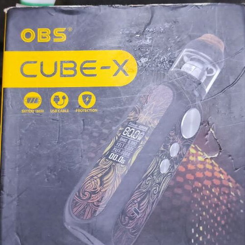 OBS Cube-X 80W Kit with Atomizer like new