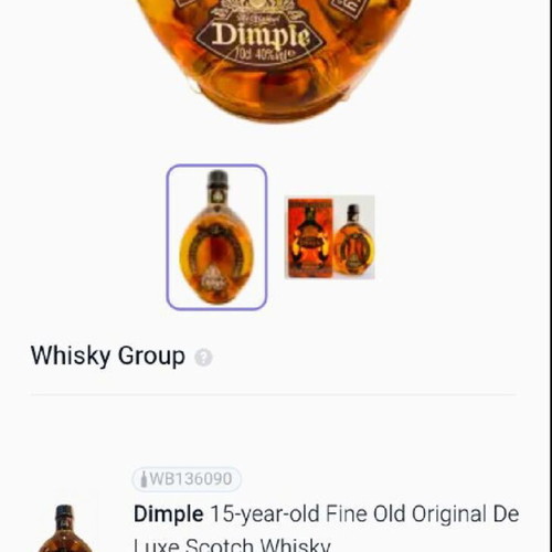 Dimple 15 Years collectible whisky new, bottled 1990, 70cl, 40% vol