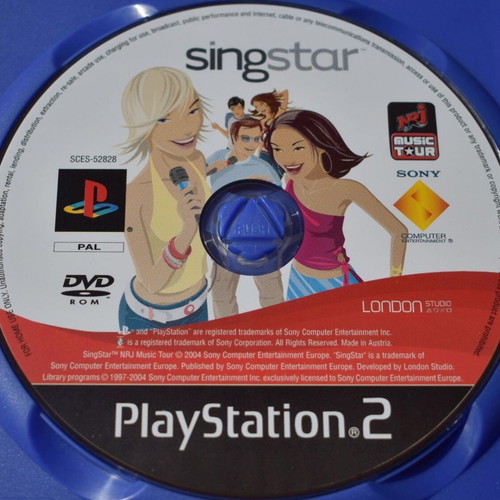 SingStar PS2 game used, party karaoke, French language