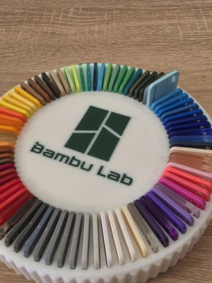 Bambu Lab Spinning Filament Swatch Display