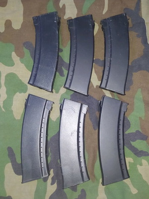 Airsoft AEG AK47 Midcap Magazines 150rds Black like new