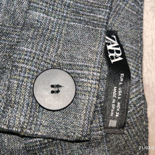 Zara pants L like new, wide fit anthracite gray with pleats