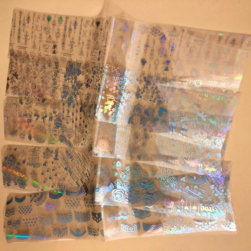Aurora Glass holographic nail stickers pack of 5 new