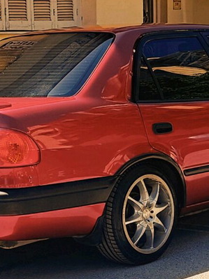 Toyota Corolla Glanza μεταχειρισμένο, turbo 150PS, κόκκινο, 1998
