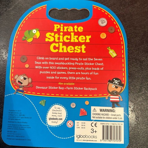 Children's activity book with puzzles and stickers in English like new