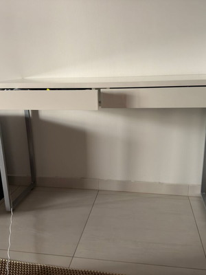 IKEA BESTÅ BURS desk console, white high-gloss