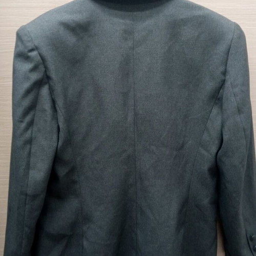 Grey jacket with leather details size L like new