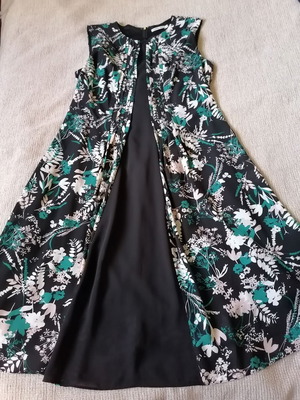 Φόρεμα αέρινο Zarina Collection καινούργιο, μέγεθος L, μαύρο-πράσινο