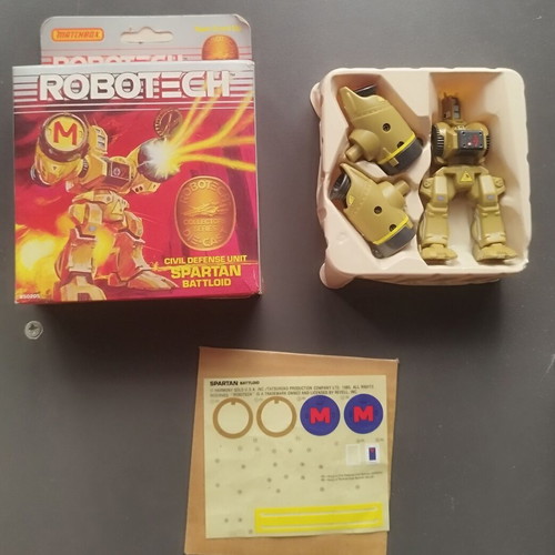 Matchbox Robotech Civil Defence Unite Spartan Battloid used 1985