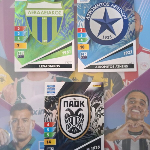 Superleague Panini stickers new, pack of 3