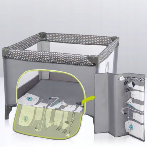 Lionelo Sofie Grey Scandi playpen like new with accessories