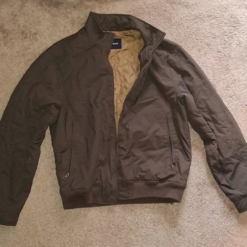 Marks and Spencer Autograph Bomber Jacket khaki size medium like new