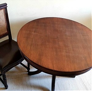 τραπέζι σαλονιού (+ 4 καρέκλες με δέρμα)