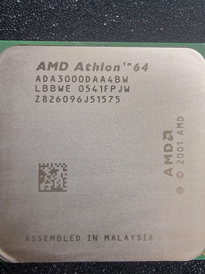 AMD Athlon 64 3000+ CPU used, Socket 939, 1.8 GHz single core