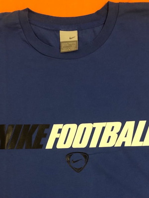 Nike Football T-shirt αυθεντικό 2000s XXL μπλε, καινούργιο