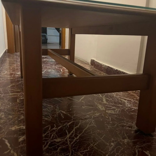 Coffee table used with glass top, 1 meter length