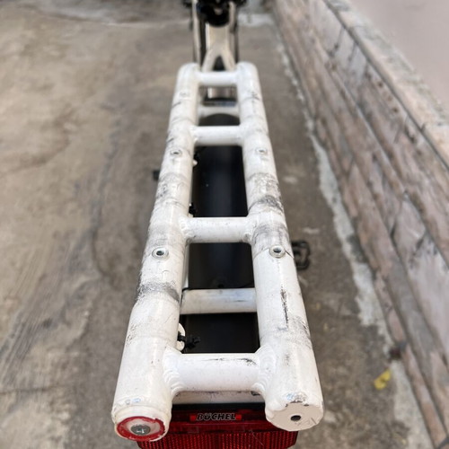 Electric City Bike white ebike used with battery and LED lights
