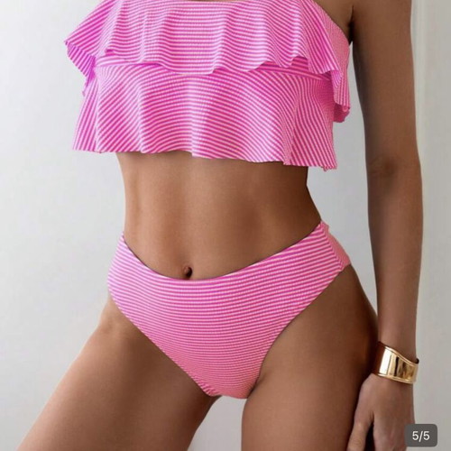 Shein swimsuit new, size S, white and pink