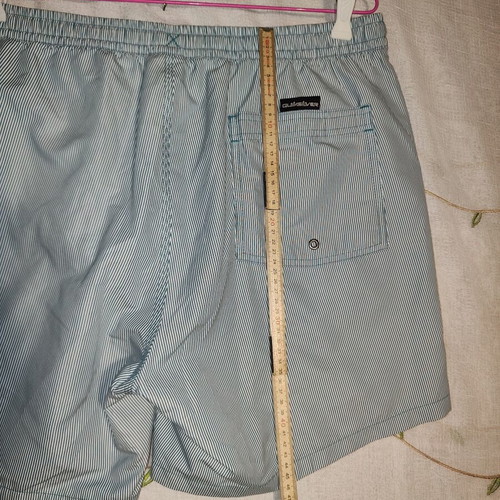 Quiksilver men's swim shorts XXL, blue and white stripes