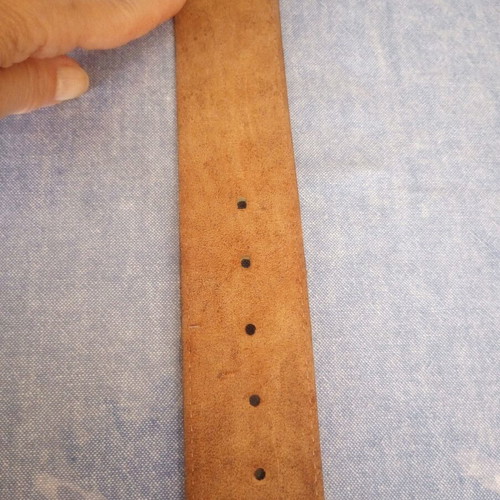 Wide women's leather belt vintage style, brown