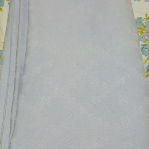 Vintage pique blanket like new, 35+ years, blue jacquard floral design