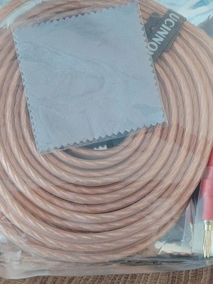 Hi-Fi καλώδιο ηχείων με μπανάνα συνδέσεις OFC 13AWG 2x4m καινούργιο