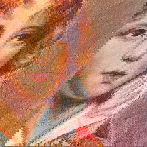 Ελαιογραφία vintage μεταχειρισμένη, πίνακας λάδι σε ξύλο αντίγραφο Bremont