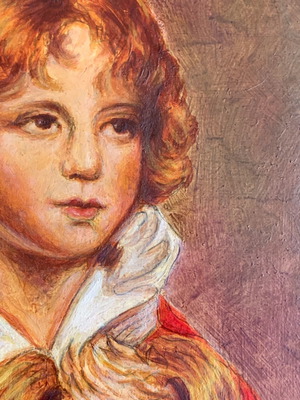 Ελαιογραφία vintage μεταχειρισμένη, πίνακας λάδι σε ξύλο αντίγραφο Bremont