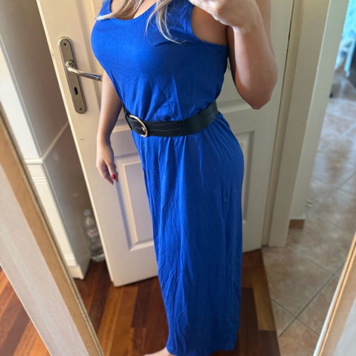 Maxi dress blue electric H&M like new, size Large