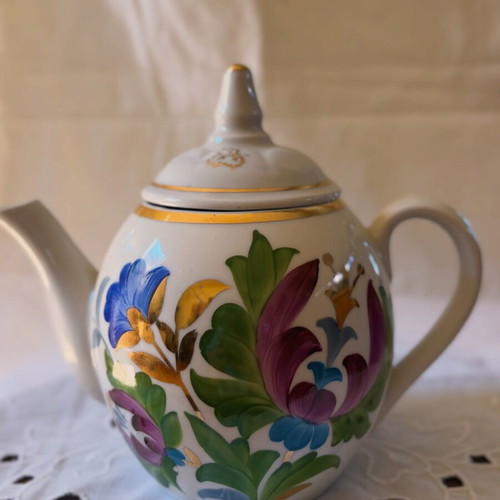 Vintage Soviet porcelain tea set from 1970s