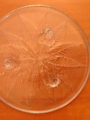 Christmas embossed crystal plate used