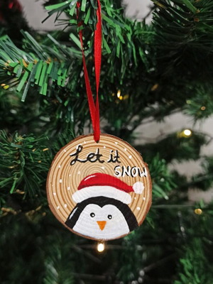 Handmade wooden ornament new