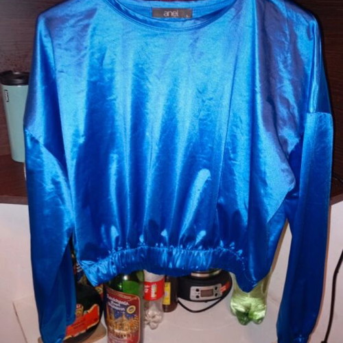Anel women's crop top like new, blue, size L