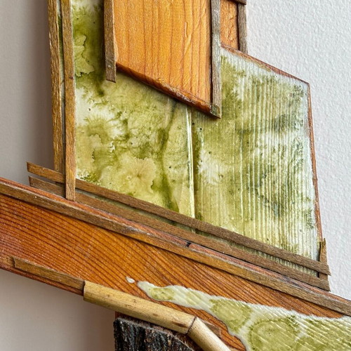 Wooden hanging decoration like new