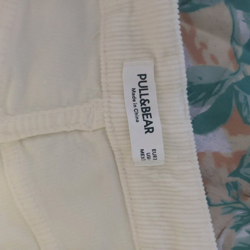 Pull & Bear corduroy pants ecru white like new
