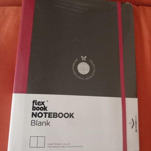 Flexbook Notebook like new with black cover and red detail