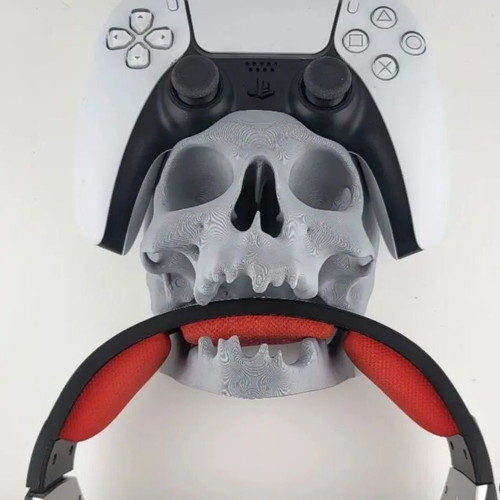 Skull Wall Mount for PS5 Controller and Headset new