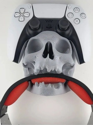 Skull Wall Mount for PS5 Controller and Headset new