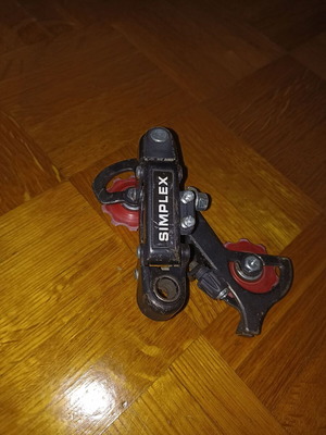 Simplex bicycle derailleur used, black