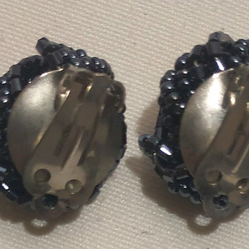 Clip-on earrings used, blue