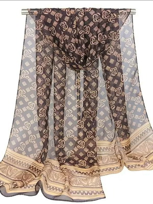 Women's scarves new, brown, size 150×50cm