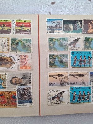 Collectible old stamps used, collection of about 300 pieces