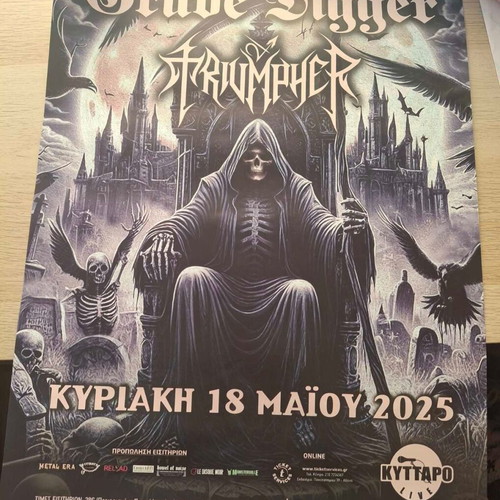 Grave Digger live 2025 poster, new, 45x30 cm