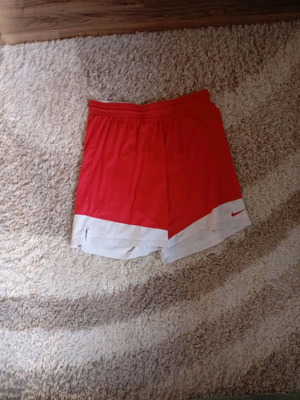 Nike men shorts Dri Fit like new, white and red, XXL