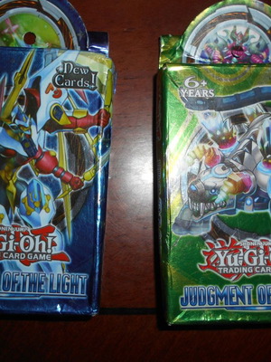 Yu-Gi-Oh cards used, 2 sealed packs